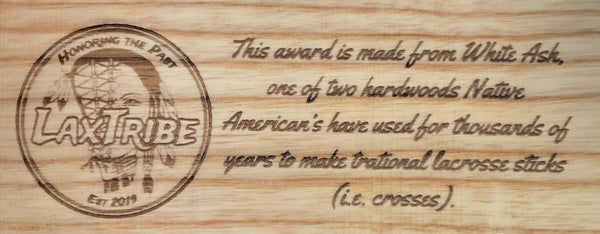 Small White Ash Engraved Trophy