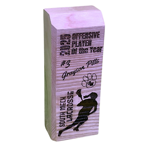 Large White Ash Engraved Trophy