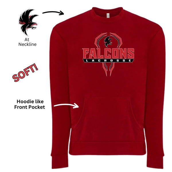 Falcons Lacrosse - Pocketed Crewneck