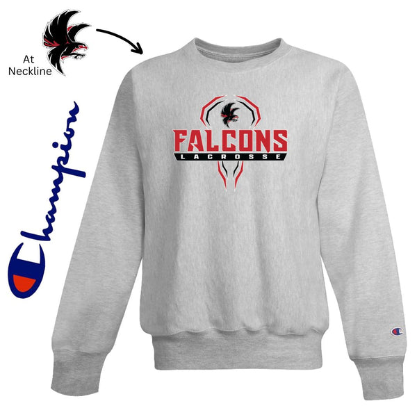 Falcons Lacrosse - 12 oz Champion Crewneck