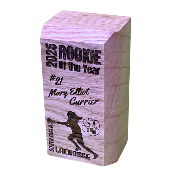 Small White Ash Engraved Trophy