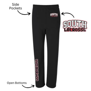 SOUTH Lacrosse Open Bottom Sweatpants - with Pockets