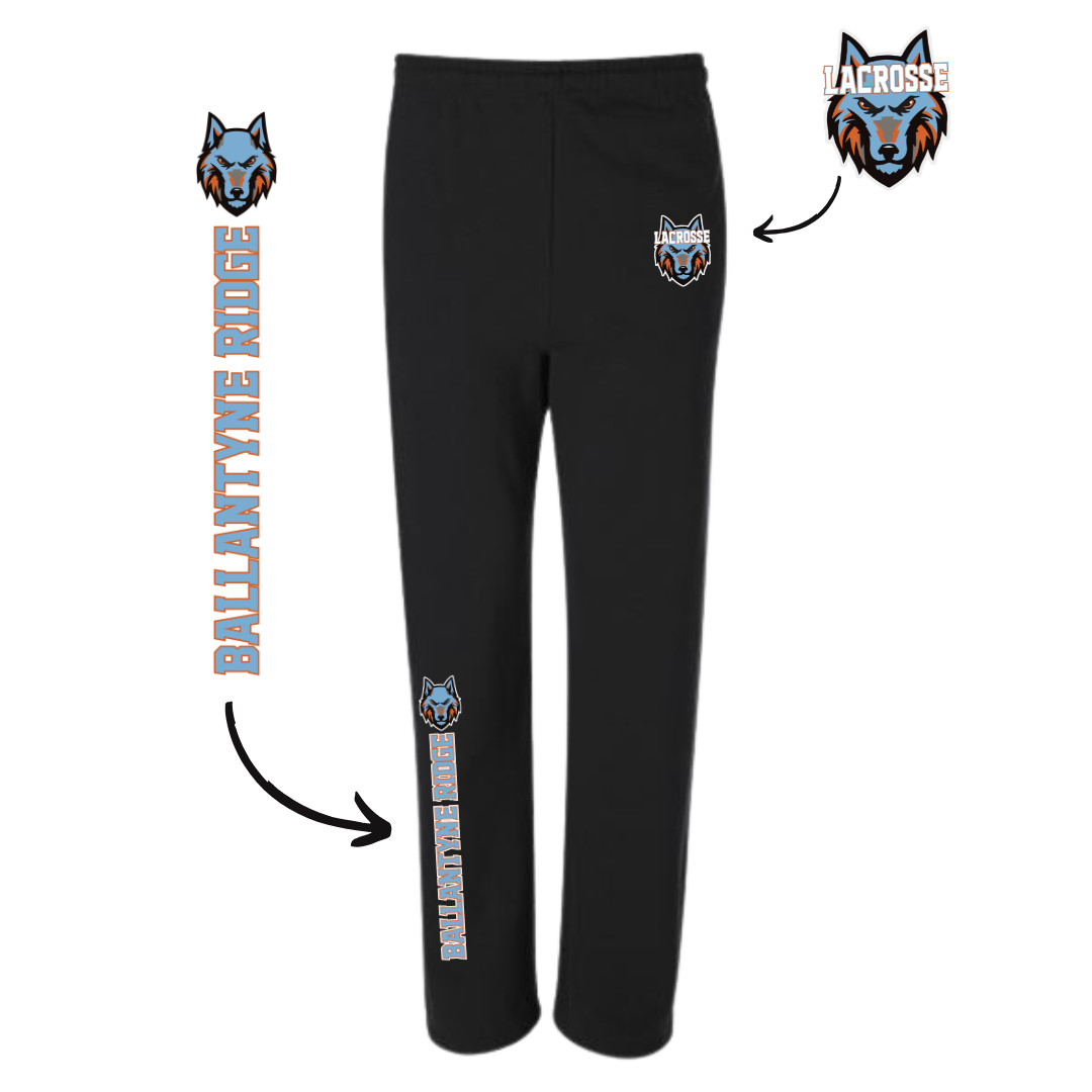 Ballantyne Ridge Lacrosse - 8 oz Pocketed Open Bottom Sweatpants