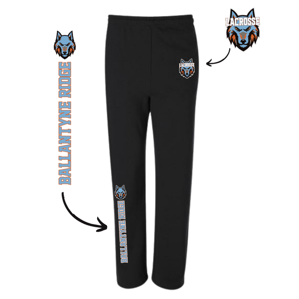 Ballantyne Ridge Lacrosse - 8 oz Pocketed Open Bottom Sweatpants