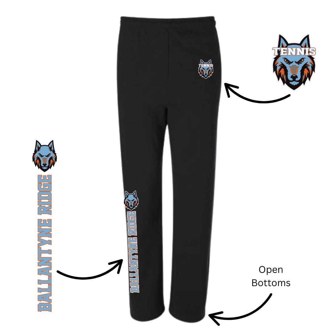 Ballantyne Ridge Tennis - 8 oz Pocketed Open Bottom Sweatpants