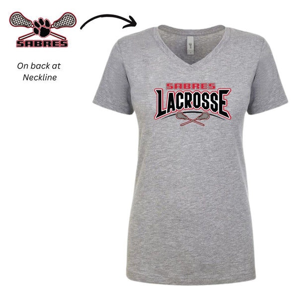 Sabre Lacrosse - V-Neck Women's Cut T-shirt
