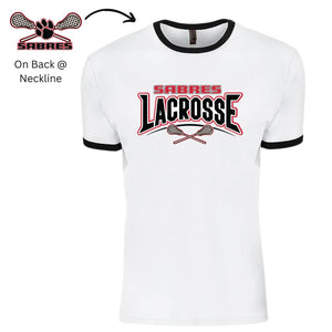 Sabre Lacrosse Retro Ringer T-Shirt - 2023 Design
