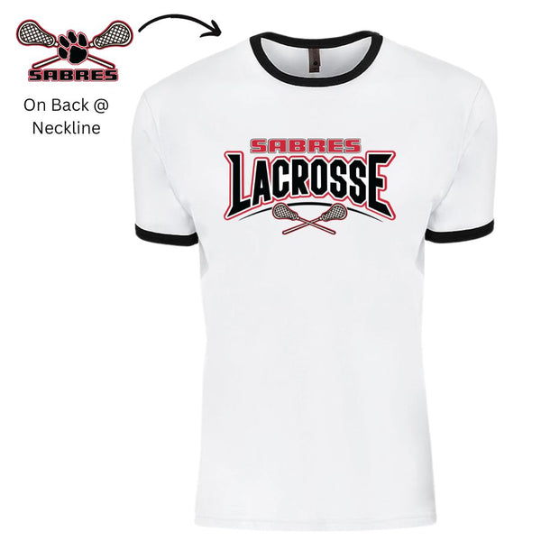 Sabre Lacrosse Retro Ringer T-Shirt - 2023 Design