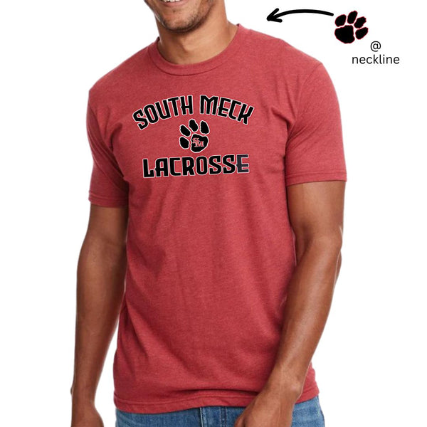 South Meck Lacrosse w/Black Paw - 100% Cotton Unisex T-Shirt