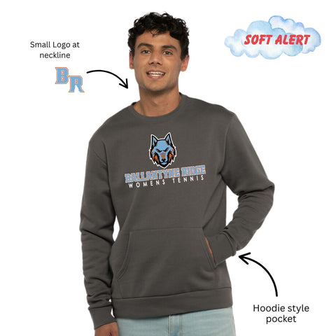 Pocketed Crewneck - Ballantyne Ridge Women's Tennis