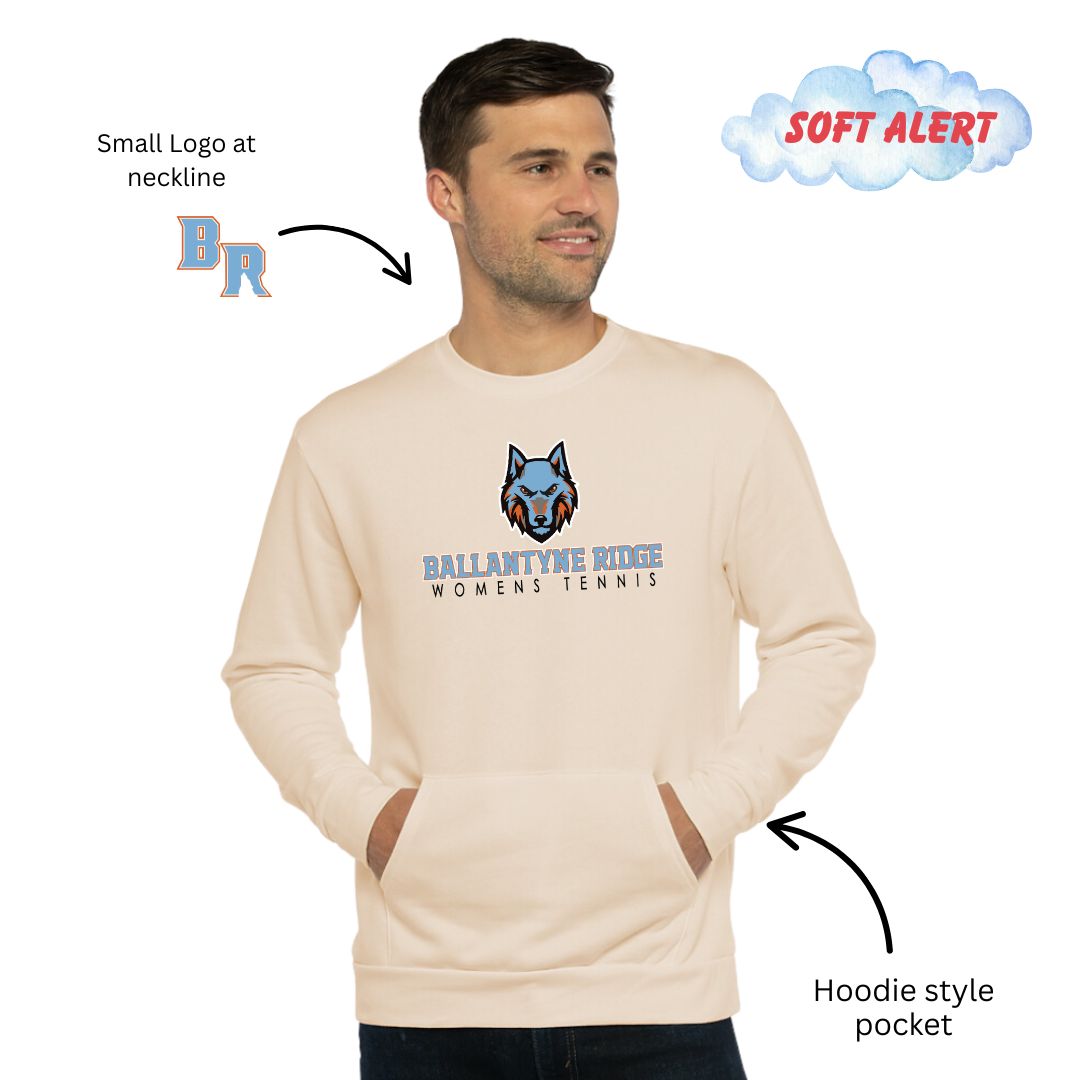 Pocketed Crewneck - Ballantyne Ridge Women's Tennis