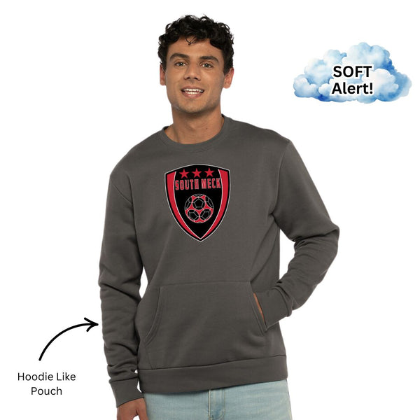 South Meck Soccer - Pocketed Crewneck - 3x State Champ Shield