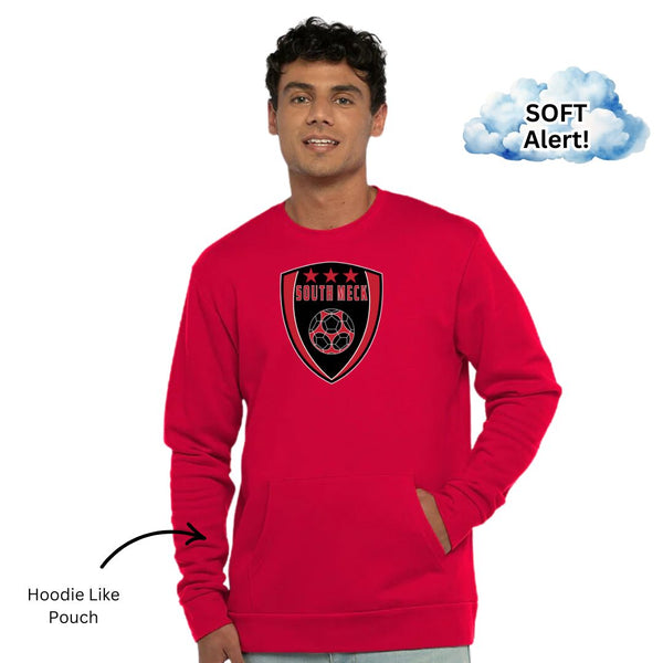 South Meck Soccer - Pocketed Crewneck - 3x State Champ Shield