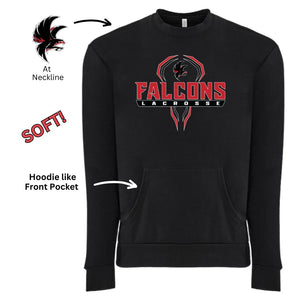 Falcons Lacrosse - Pocketed Crewneck