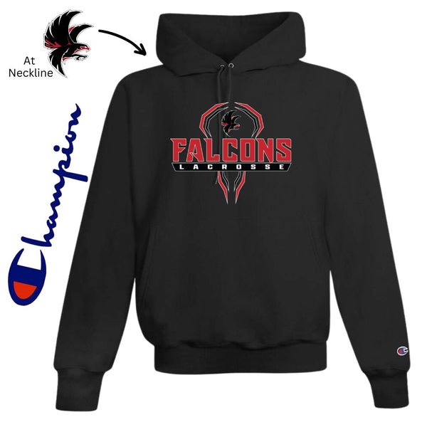 Falcons Lacrosse - 12 oz Champion Hoodie