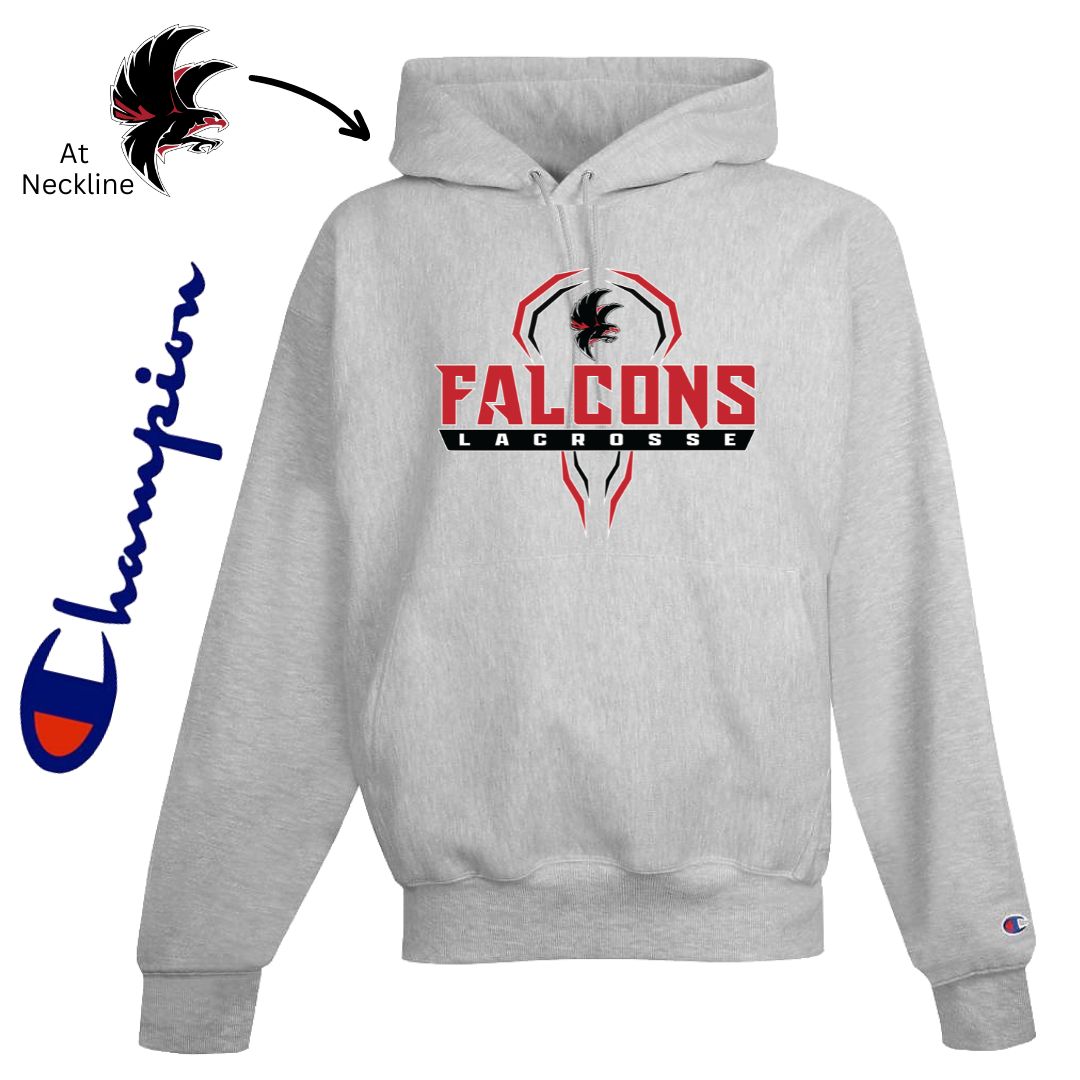 Falcons Lacrosse - 12 oz Champion Hoodie