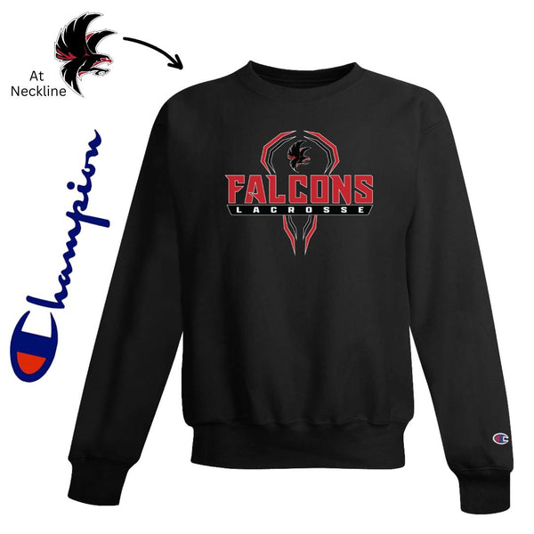 Falcons Lacrosse - 12 oz Champion Crewneck