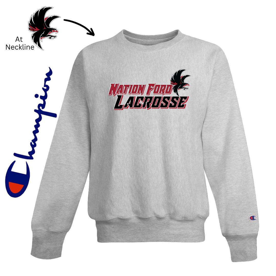 Nation Ford Lacrosse - 12 oz Champion Crewneck