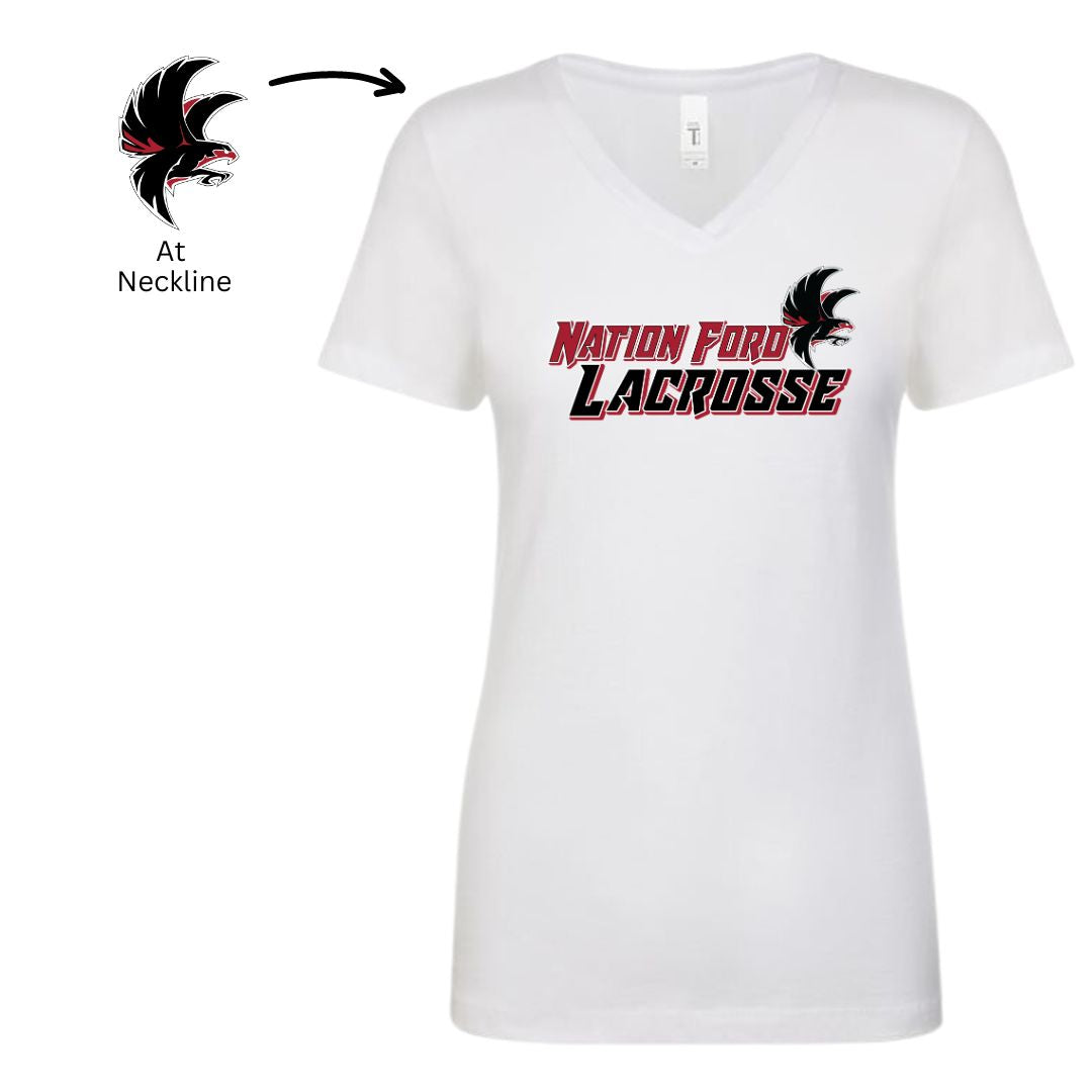 Nation Ford Lacrosse - V-Neck Women's Cut T-shirt
