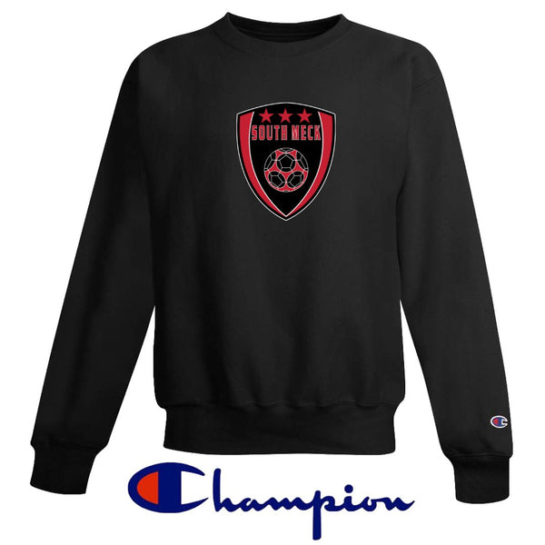 South Meck Soccer - 12 oz Champion Crewneck - 3x State Champ Shield