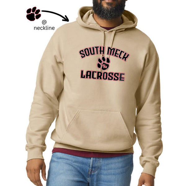 South Meck Lacrosse wPaw - 8 oz Hoodie
