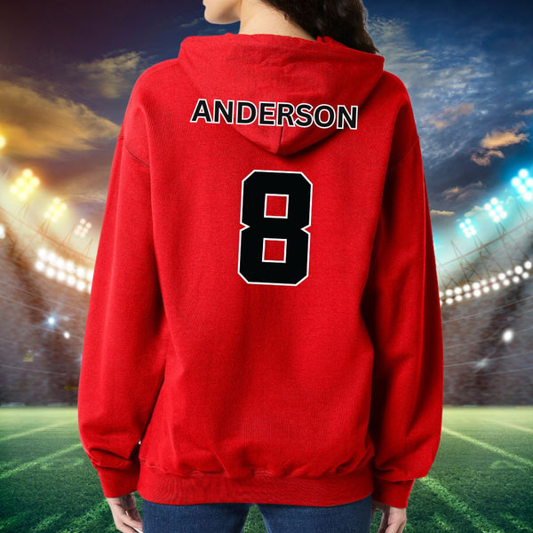 Custom South Meck Football Player Hoodie