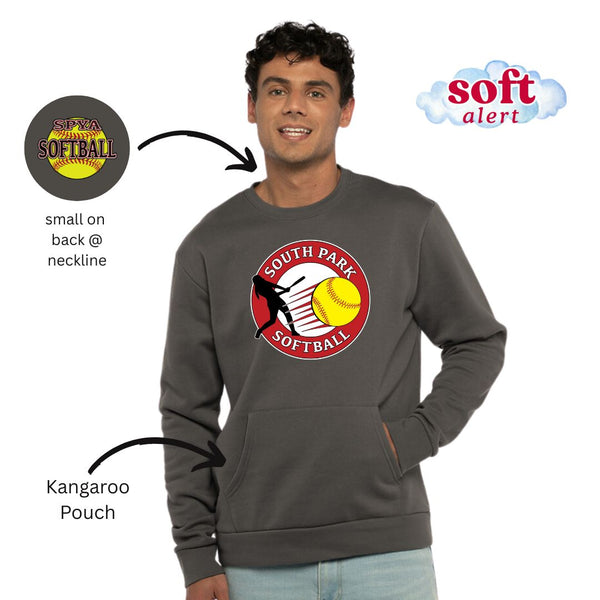 Pocketed Crewneck - SPYA Softball