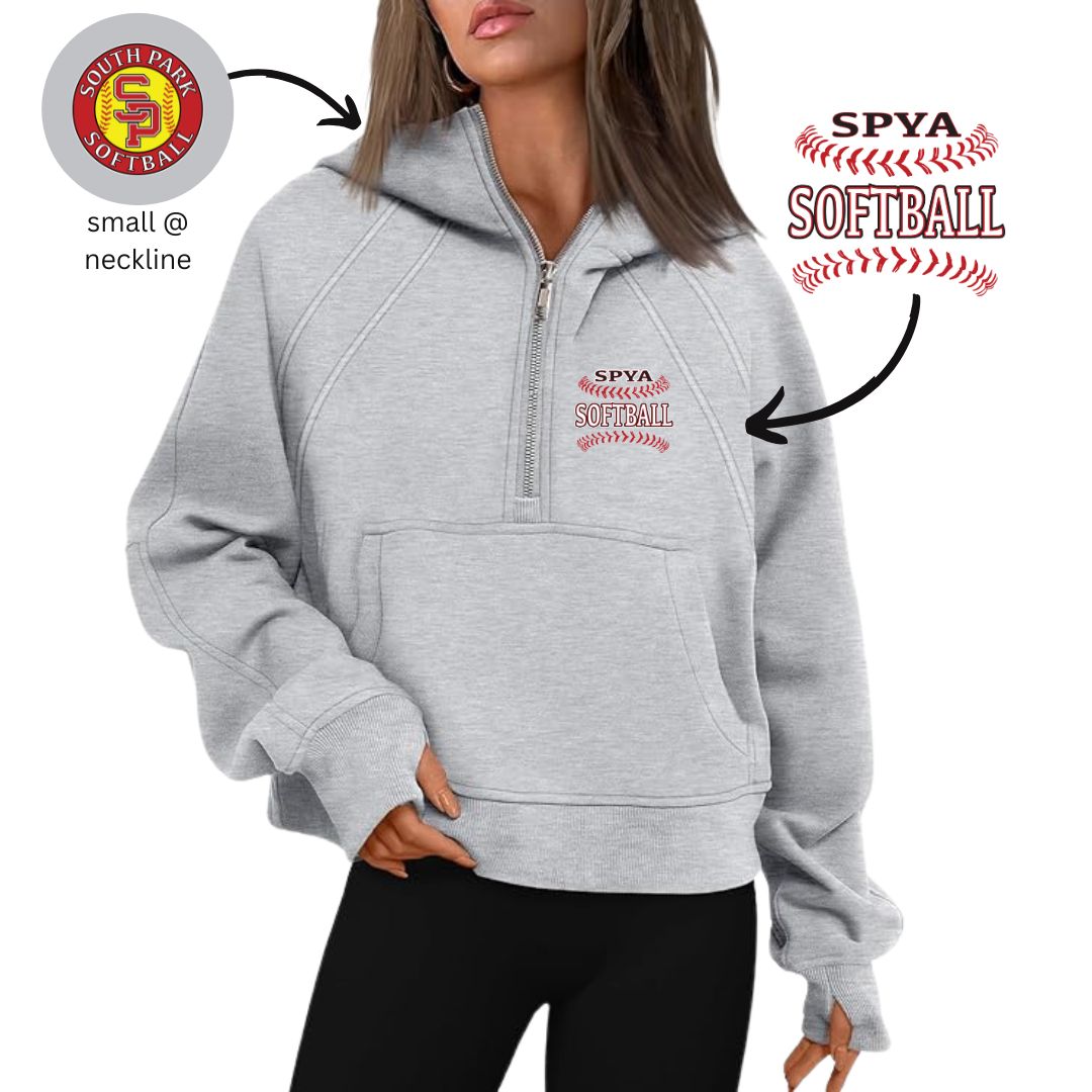 Ladies Crop Hoodie - SP SOFTBALL