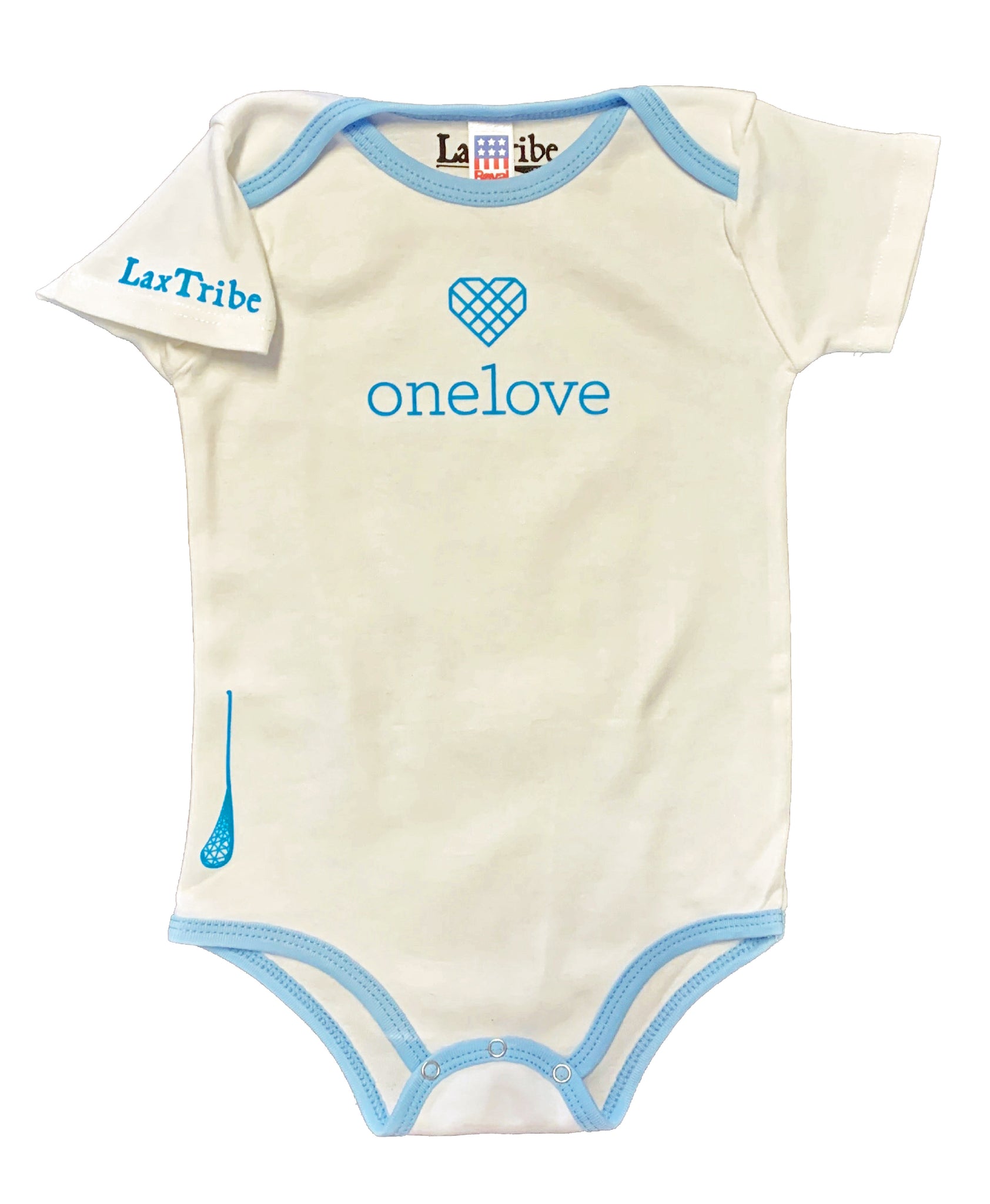 One Love Onesie - 100% Certified Organic - MADE in USA - Size: 12 month