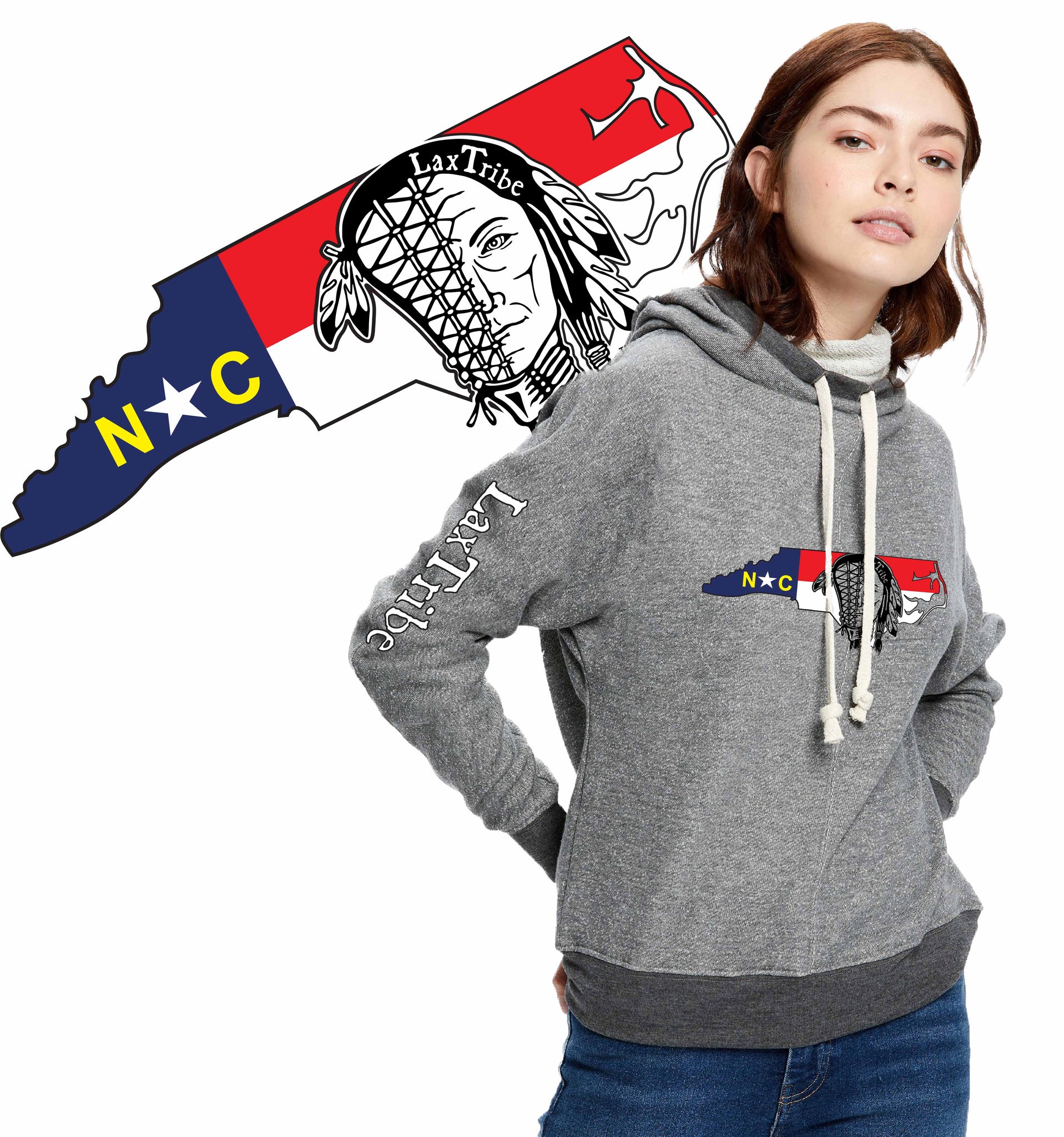 North Carolina - Snorkel Hoodie - 8 oz. French Terry Cloth